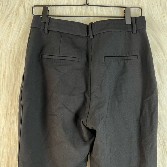 MM.LaFleur Womens Dress Career Pants Black Zippered Slit Leg Trousers Solid 4 - Picture 10 of 11